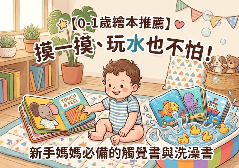 【0-1歲繪本推薦】摸一摸、玩水也不怕！新手媽媽必備的觸覺書與洗澡書清單（附乾濕情境玩耍指南）